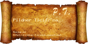 Pildner Ticiána névjegykártya